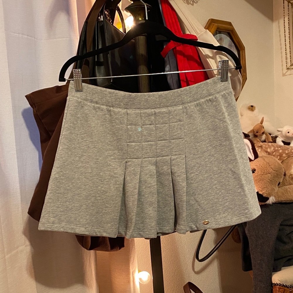 Vtg Y2K Juicy Couture Cotton Pleated Mini Skirt